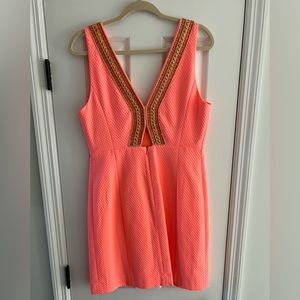 Lily Pulitzer dress, coral, size 10.